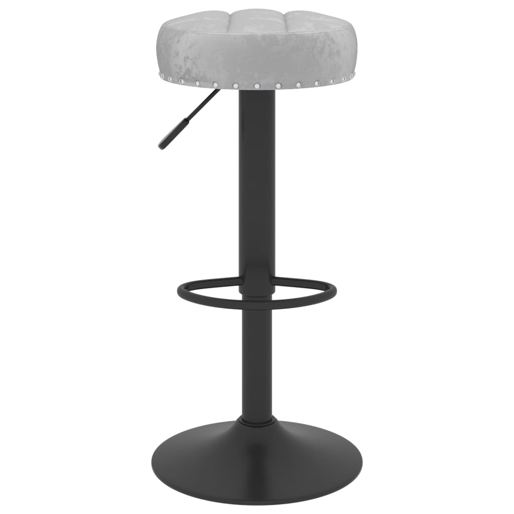 Bar stools 2 pcs. Gray velvet