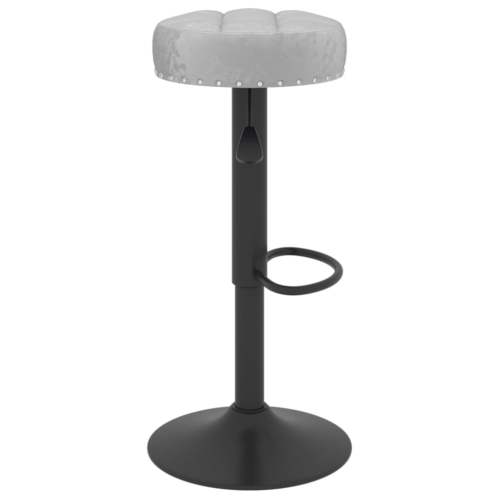 Bar stools 2 pcs. Gray velvet