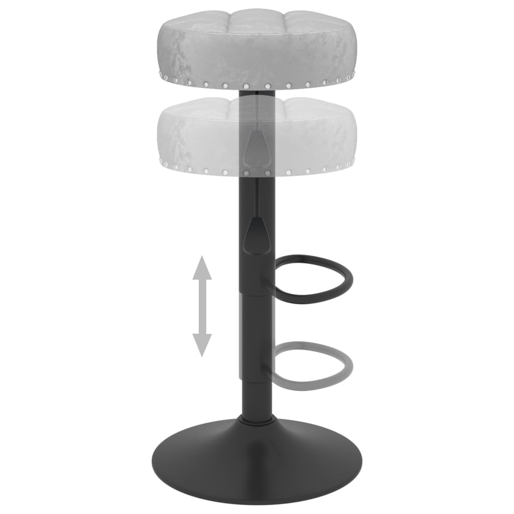 Bar stools 2 pcs. Gray velvet