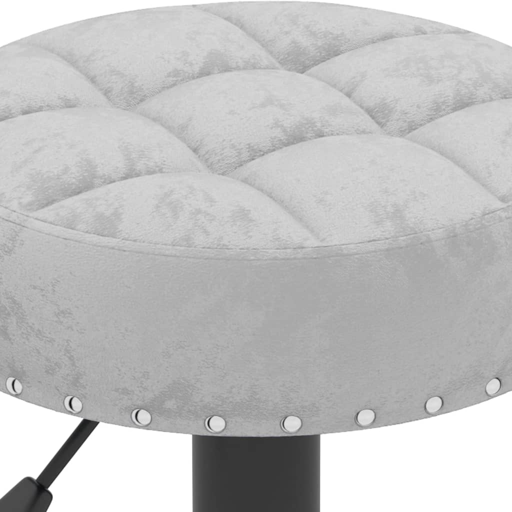 Bar stools 2 pcs. Gray velvet