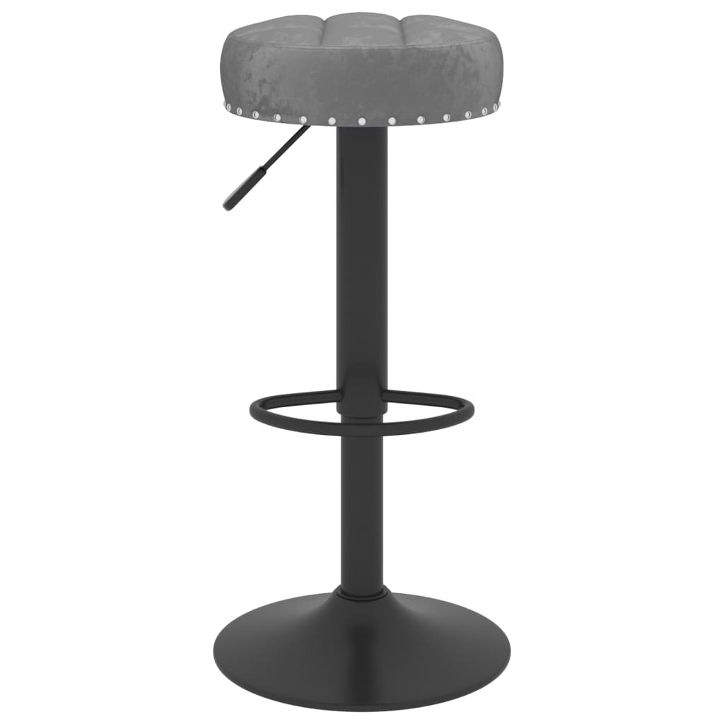 Bar stools 2 pcs. Dark gray velvet