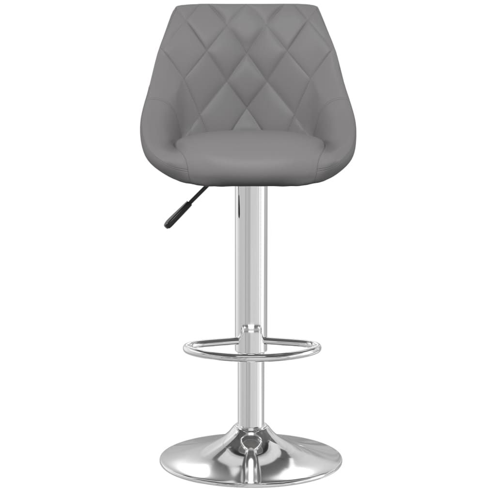 Bar stools 2 pcs. Gray faux leather