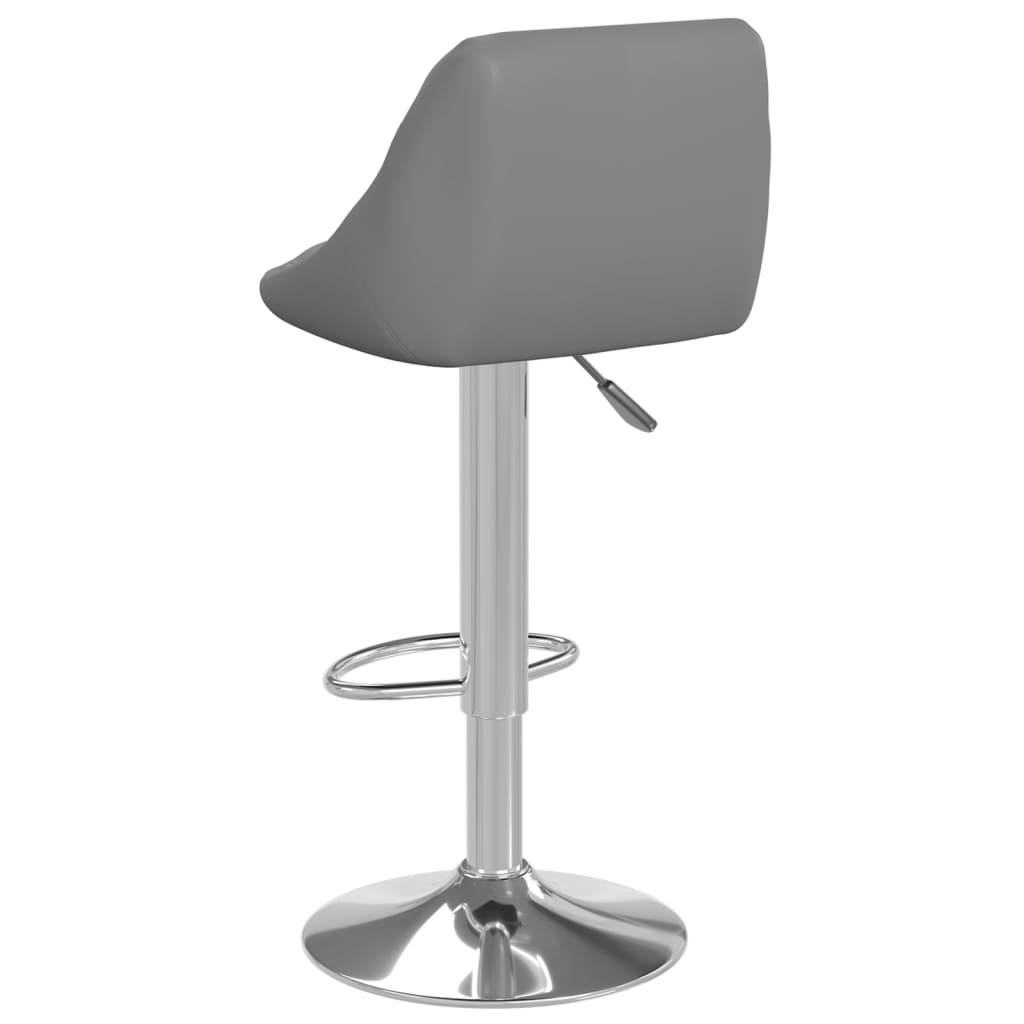 Bar stools 2 pcs. Gray faux leather