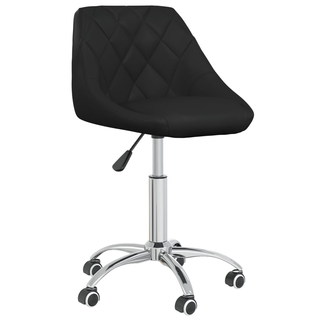 Dining room chairs 2 pieces. Rotatable black faux leather