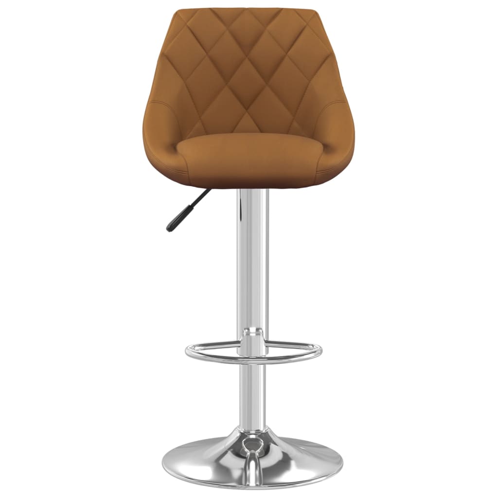 Bar stools 2 pcs. Brown velvet