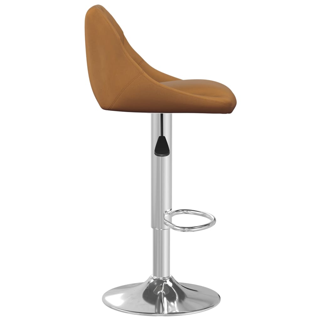 Bar stools 2 pcs. Brown velvet