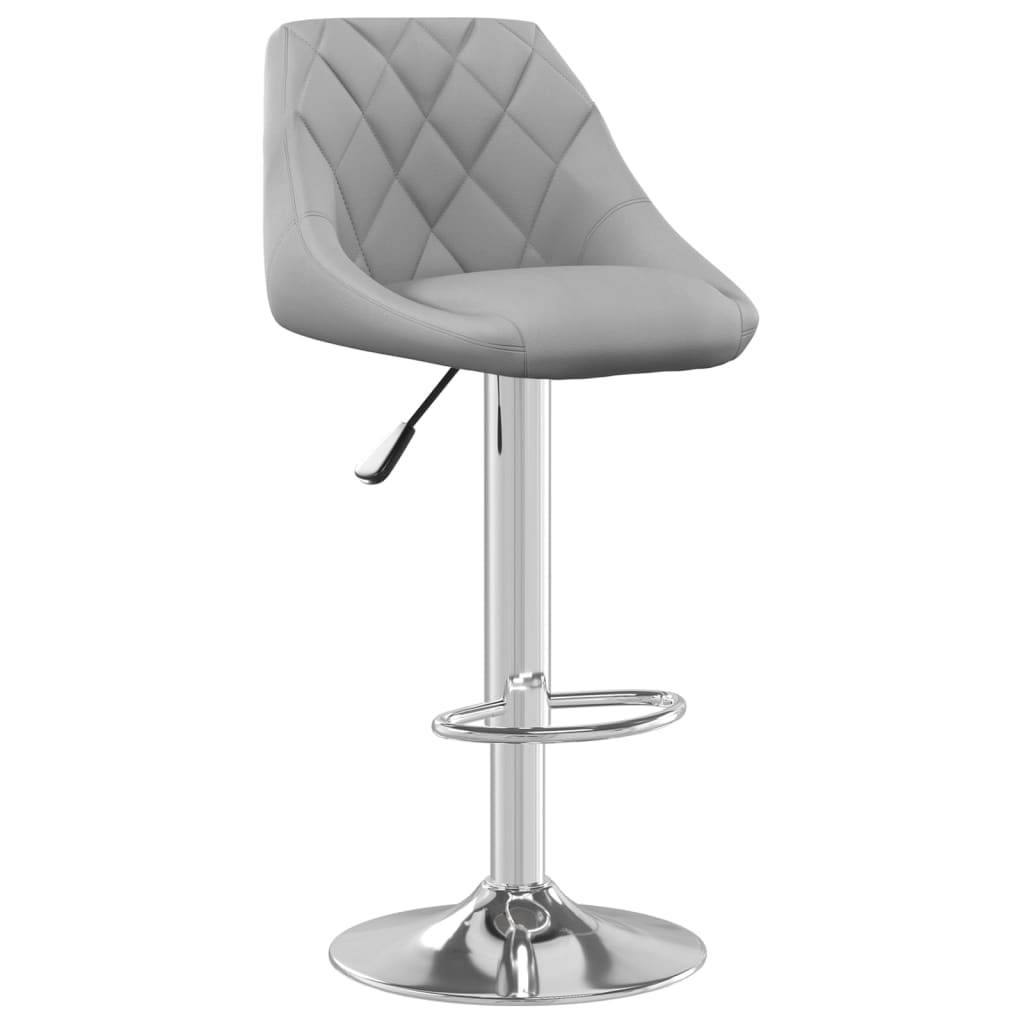 Bar stools 2 pcs. Light gray velvet