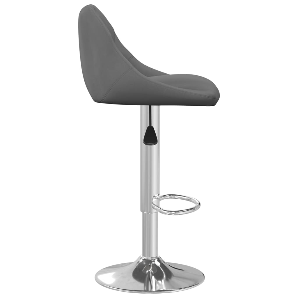 Bar stools 2 pcs. Dark gray velvet