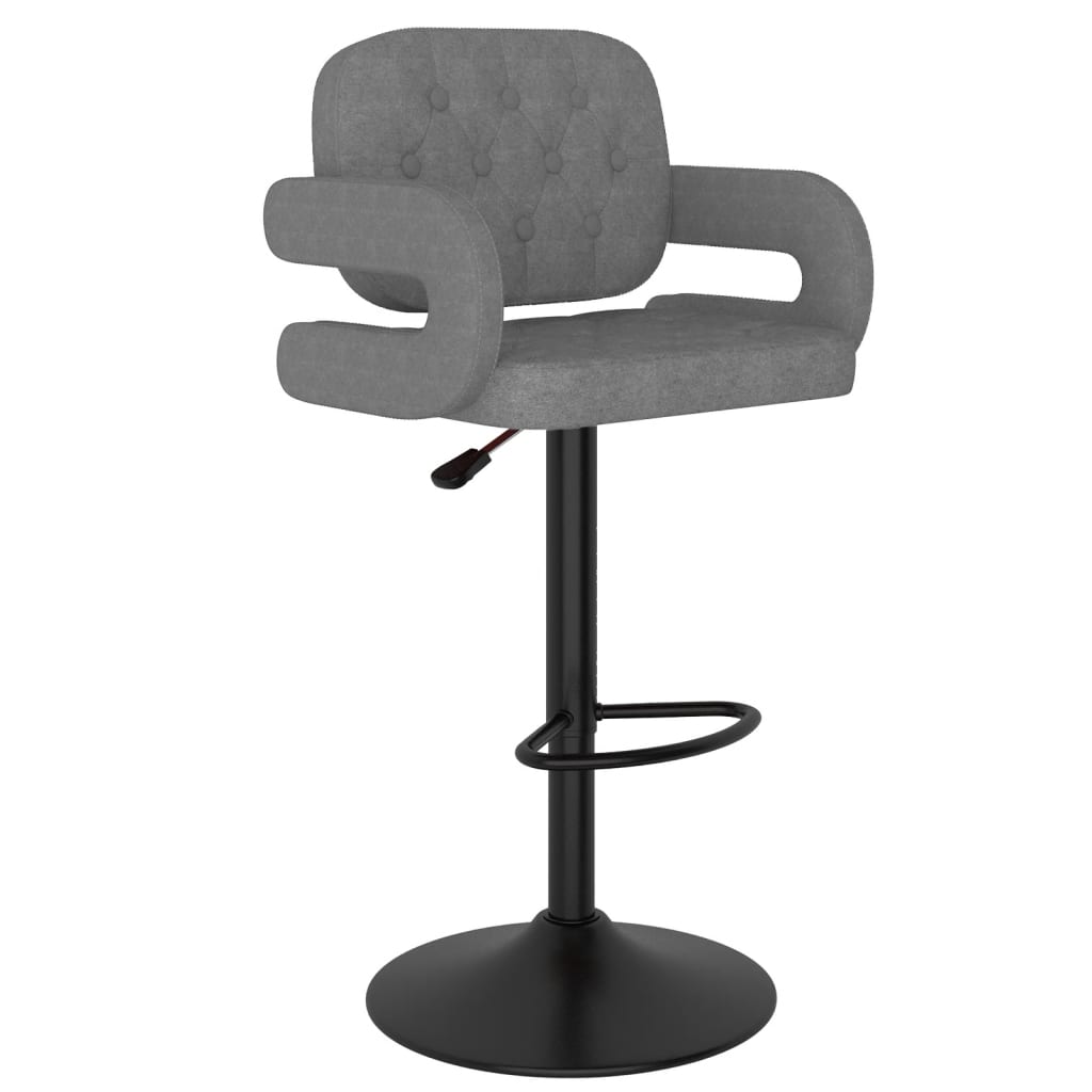 Bar stools 2 pcs. Light gray fabric
