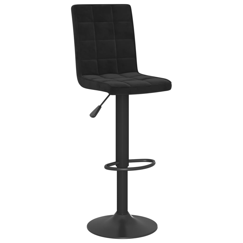 Bar stool black velvet