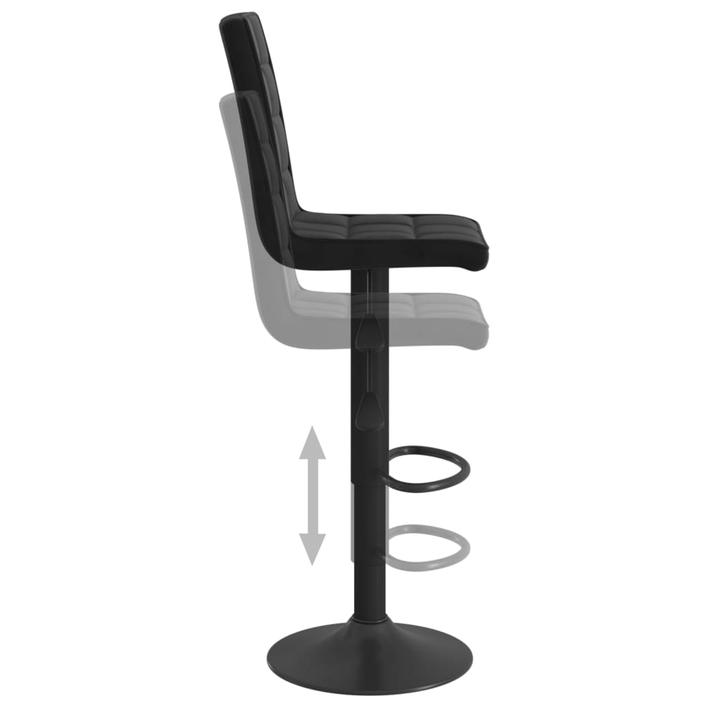 Bar stool black velvet