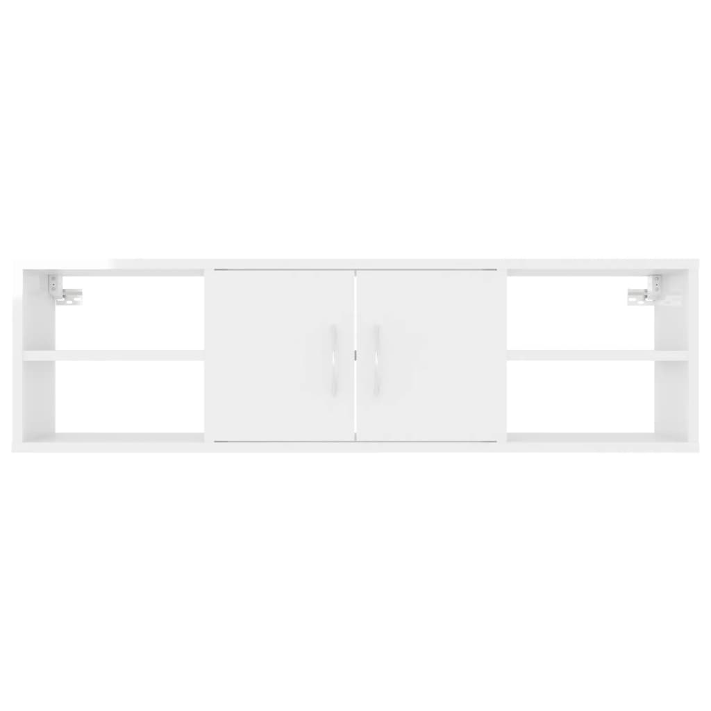 Étagère murale blanc brillant 102x30x29 cm en bois