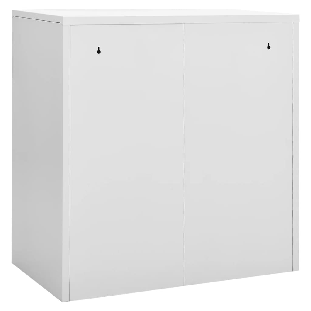 Locker cabinet light gray and red 90x45x92.5 cm steel