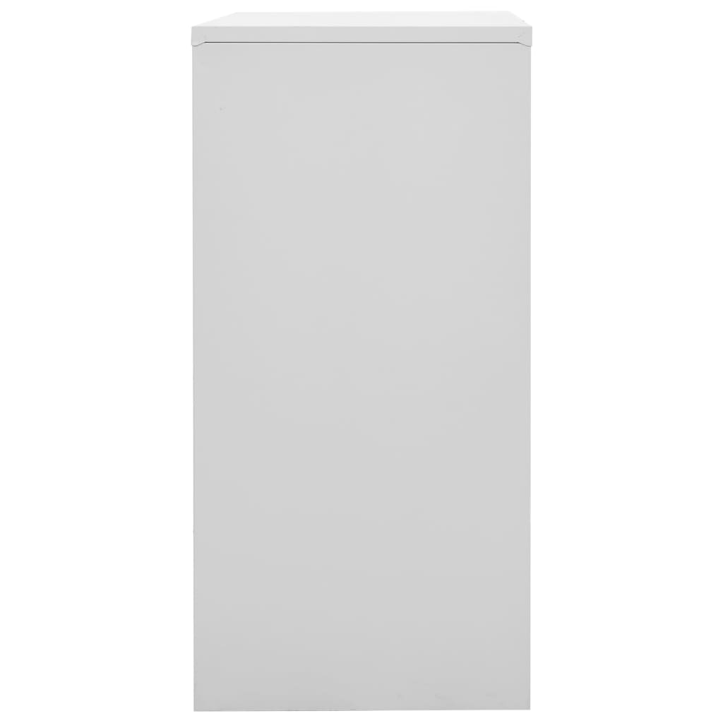 Locker cabinet light gray and red 90x45x92.5 cm steel