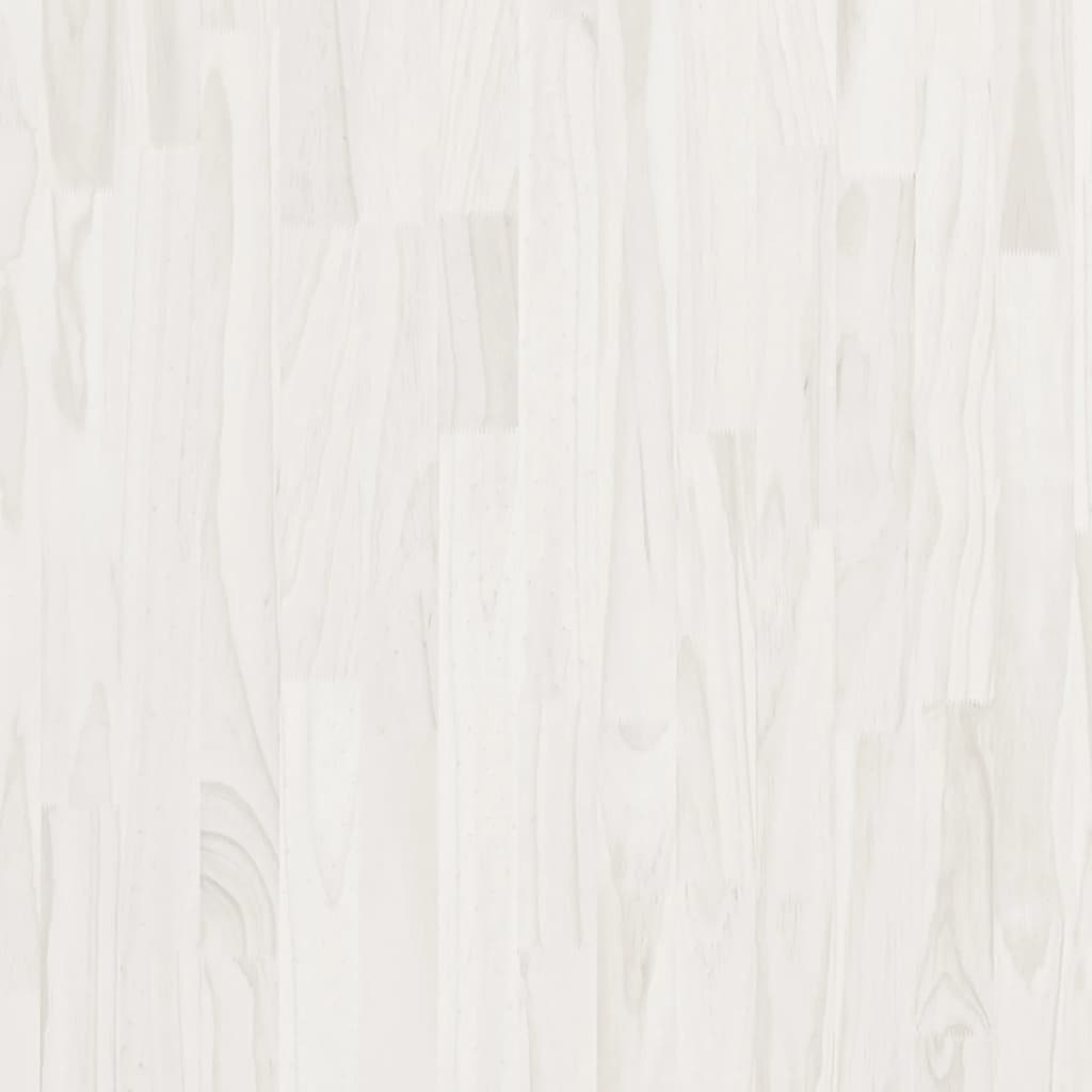 Bücherregal 3 Böden Weiß 80x30x105 cm Massivholz Kiefer