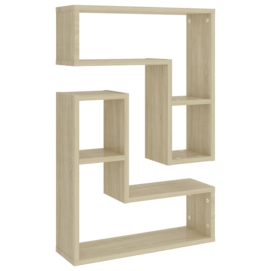 Etagères murales 2 pcs Chêne Sonoma 50x15x50 cm matériau bois