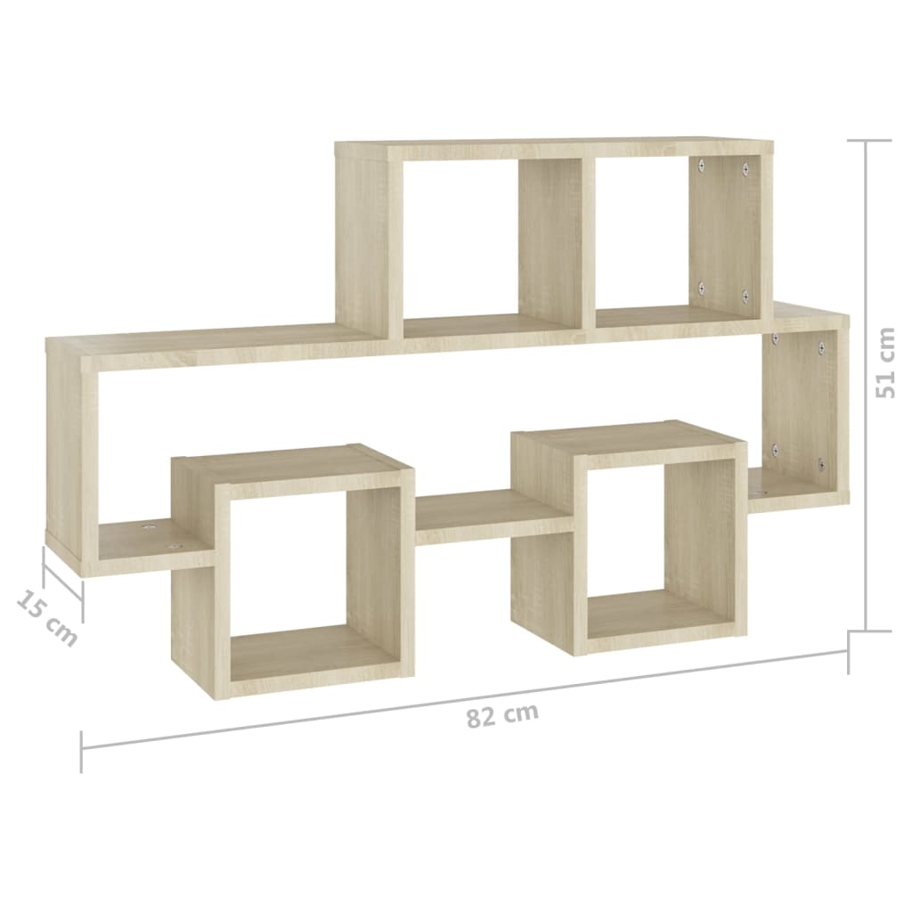 Etagère murale en forme de voiture Chêne Sonoma 82x15x51 cm matériau bois