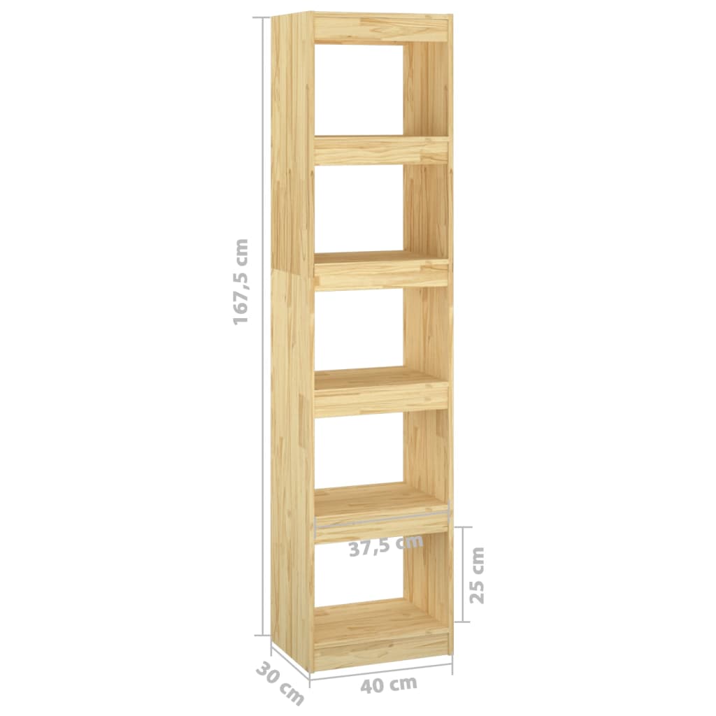 Bookcase/room divider 40x30x167.5 cm solid pine wood
