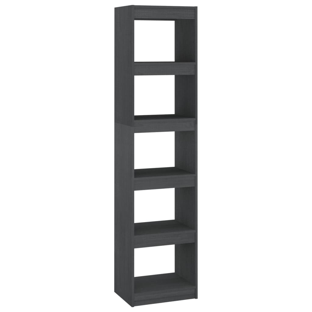 Bibliothèque/séparateur de pièce gris 40x30x167,5 cm bois de pin massif