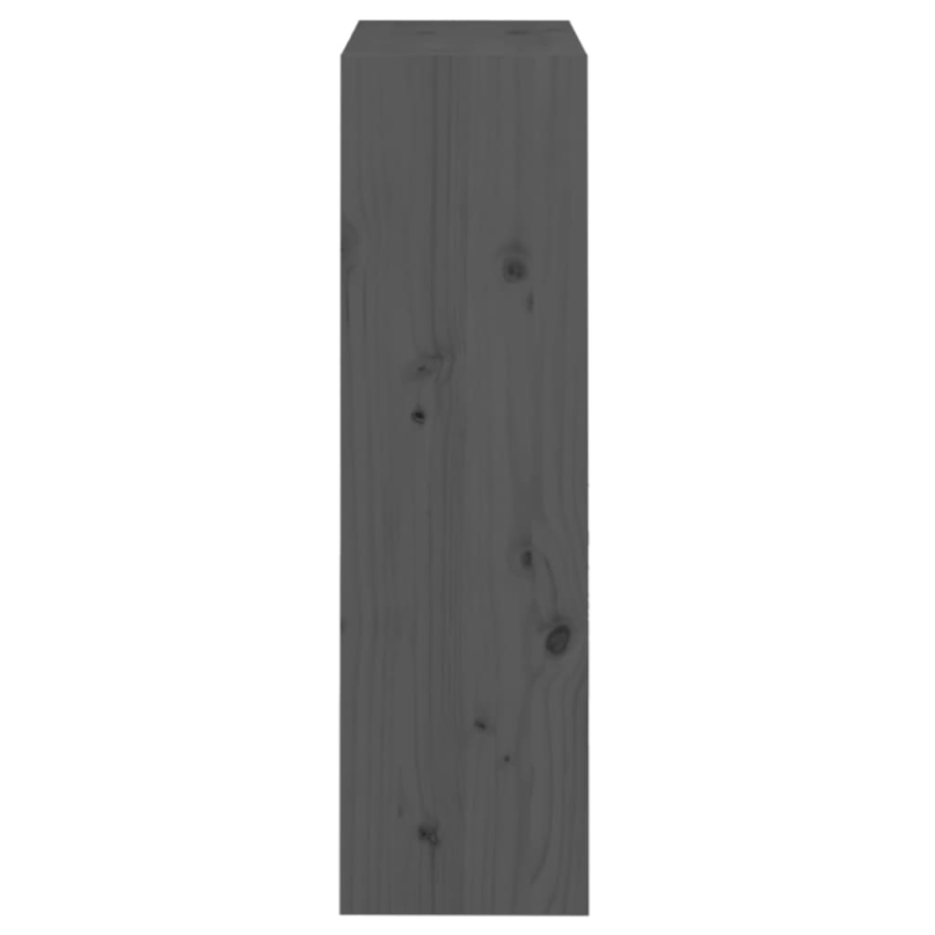Bibliothèque/séparateur de pièce gris 60x30x103,5 cm bois de pin massif
