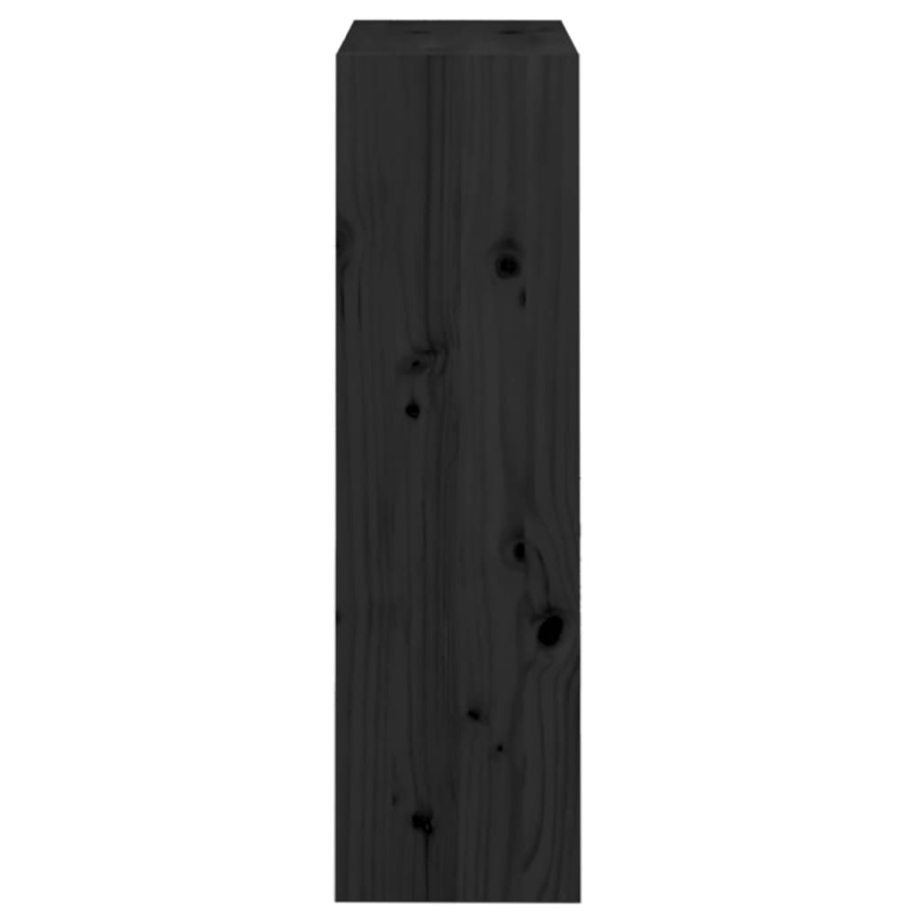 Bibliothèque/séparateur de pièce noir 60x30x103,5 cm bois de pin massif