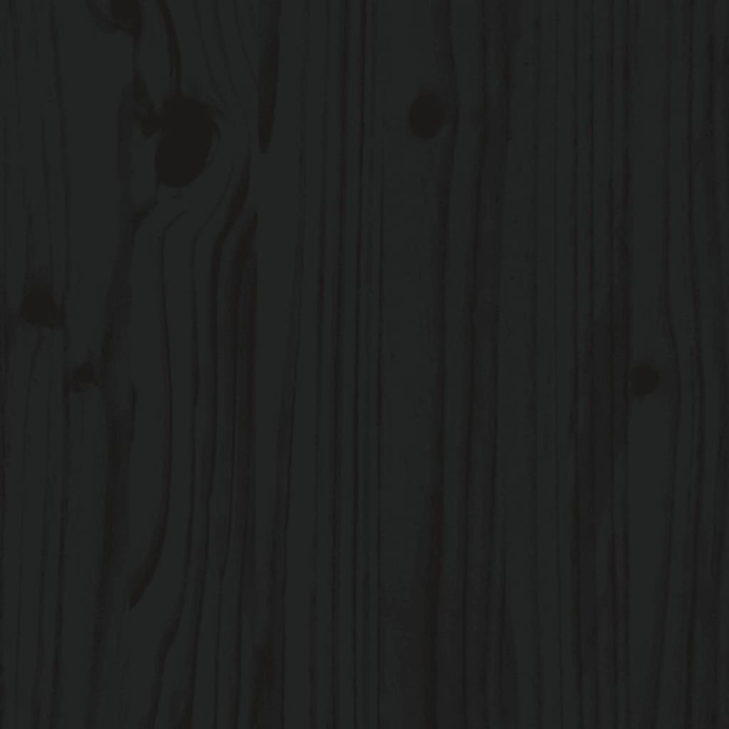 Bibliothèque/séparateur de pièce noir 60x30x103,5 cm bois de pin massif