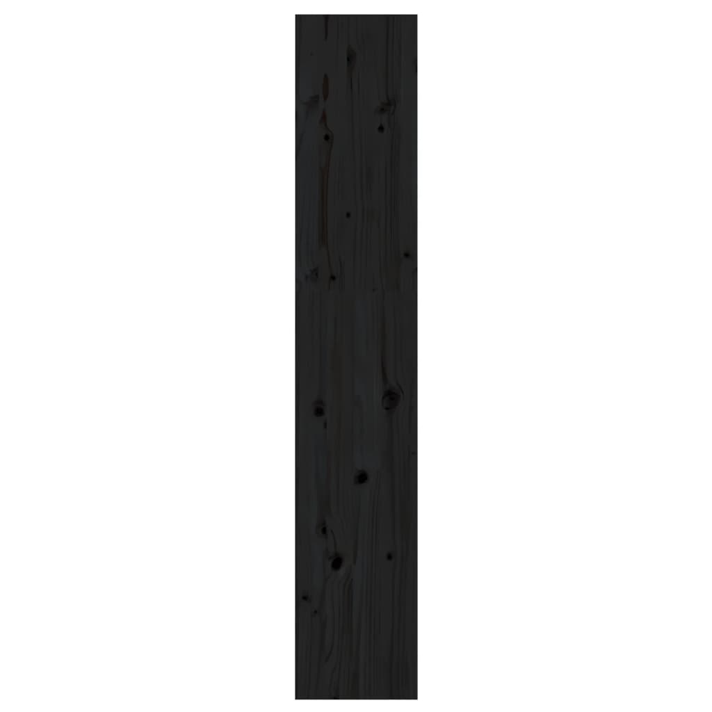 Bookcase/room divider black 60x30x167.5 cm solid pine wood