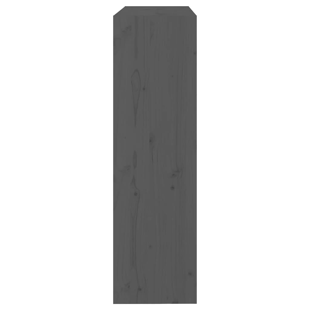 Bibliothèque séparateur de pièce gris 80x30x103,5 cm en bois de pin massif