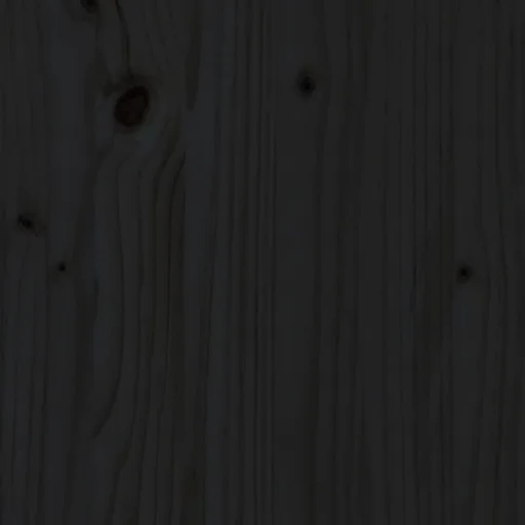 Bibliothèque séparateur de pièce noir 80x30x103,5 cm en bois de pin massif