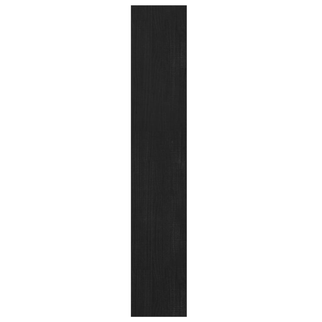Bibliothèque/séparateur de pièce noir 100x30x167,5cm bois de pin massif