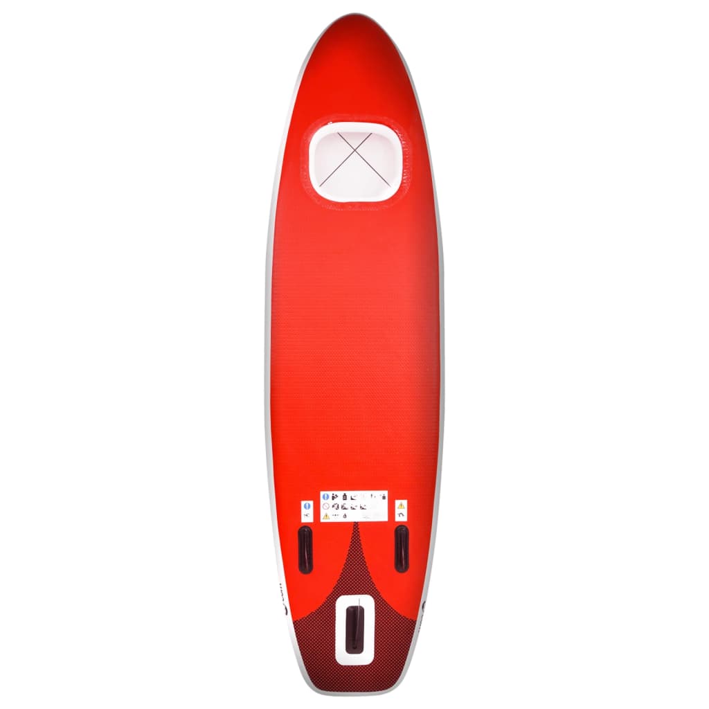 SUP board set inflatable red 300x76x10 cm