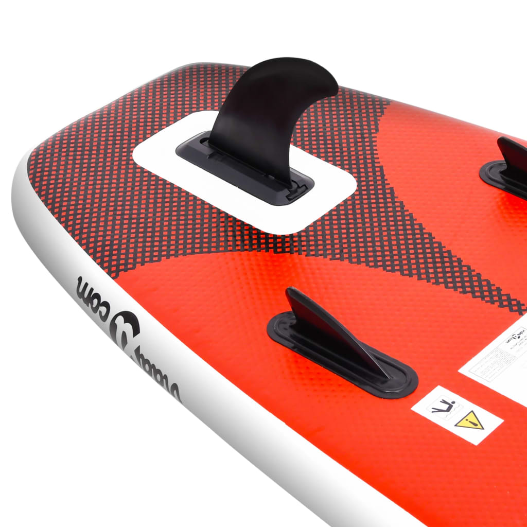 SUP board set inflatable red 300x76x10 cm