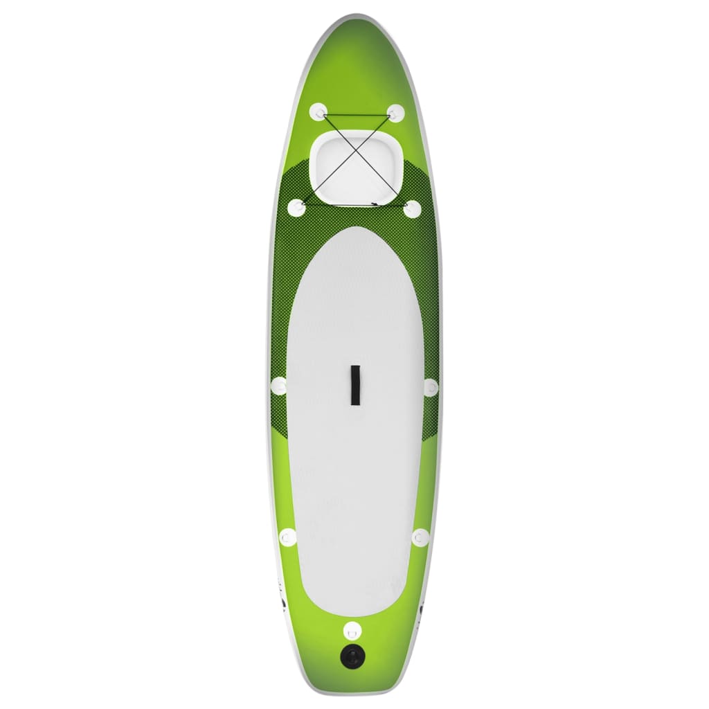 SUP board set inflatable green 300x76x10 cm