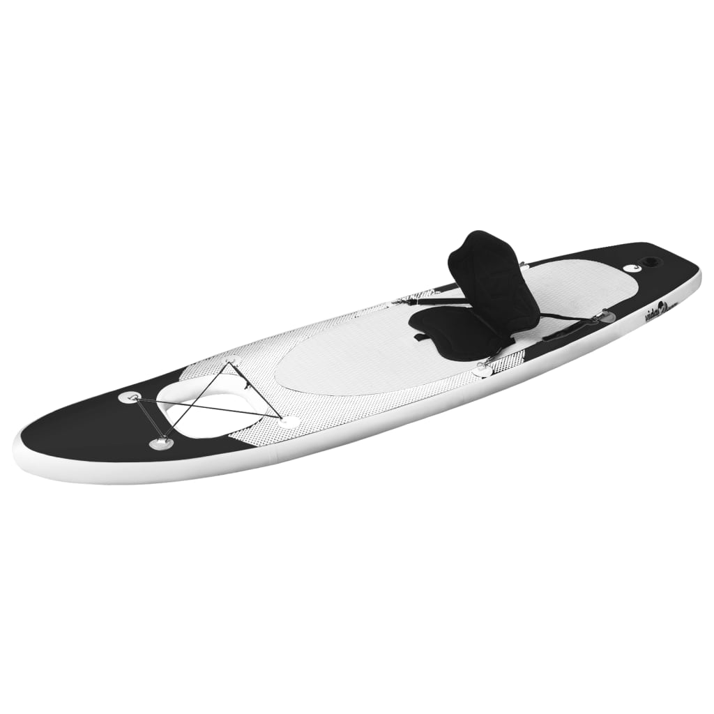 SUP board set inflatable black 300x76x10 cm