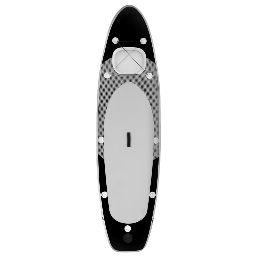 SUP board set inflatable black 300x76x10 cm