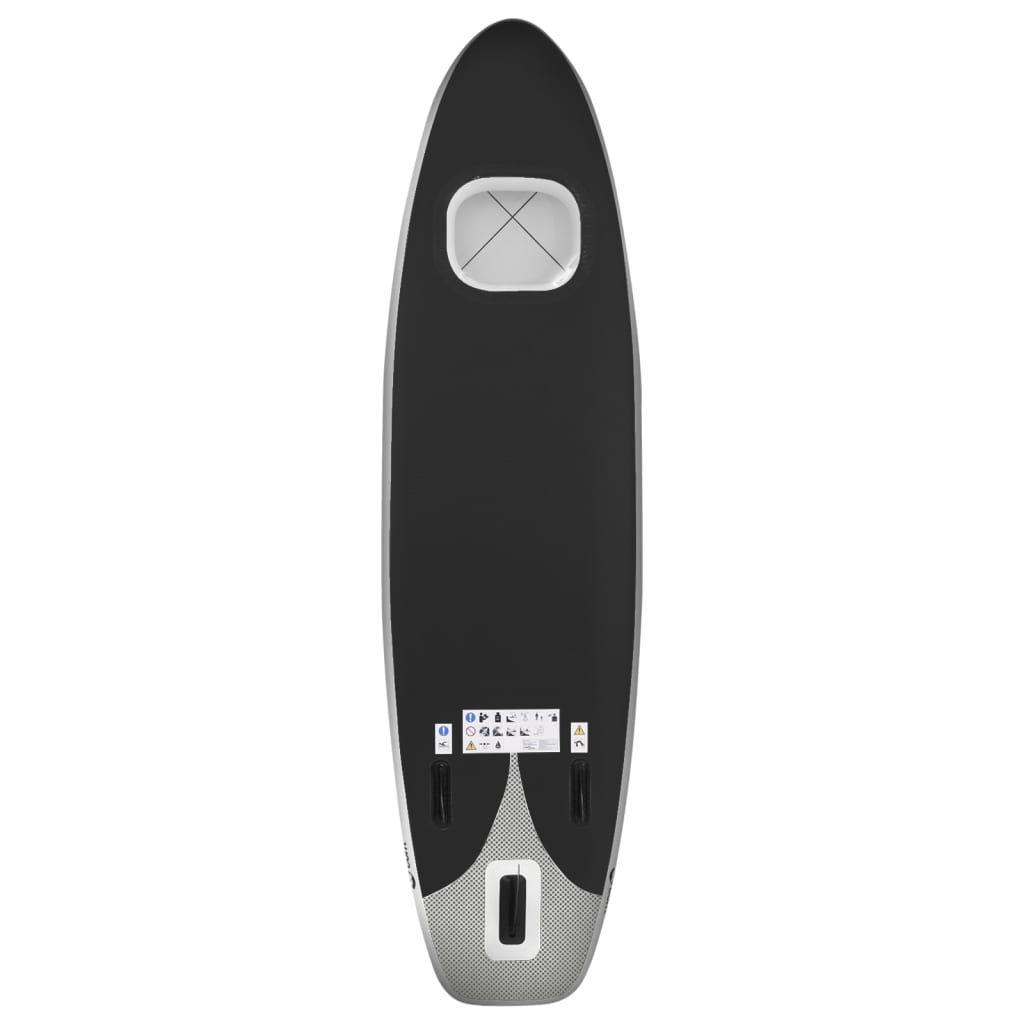 SUP board set inflatable black 300x76x10 cm