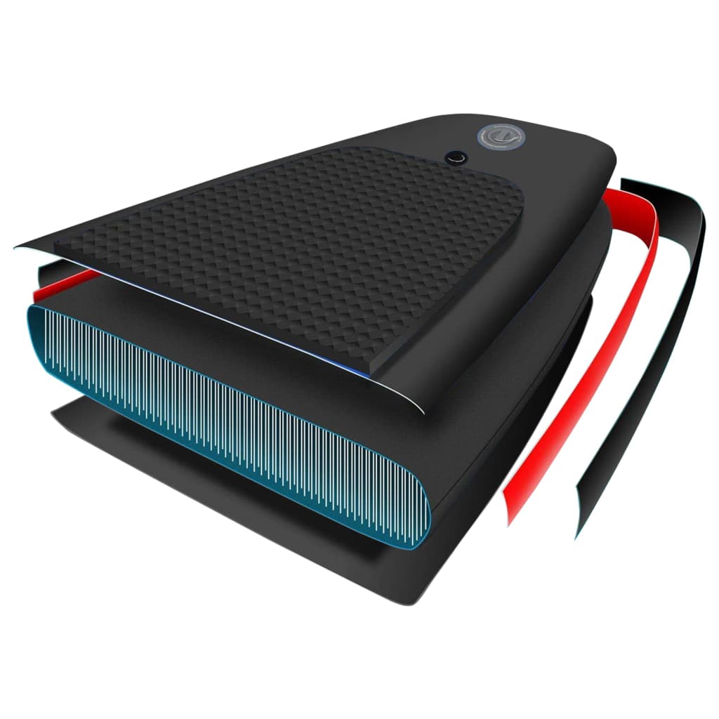 SUP board set inflatable black 300x76x10 cm
