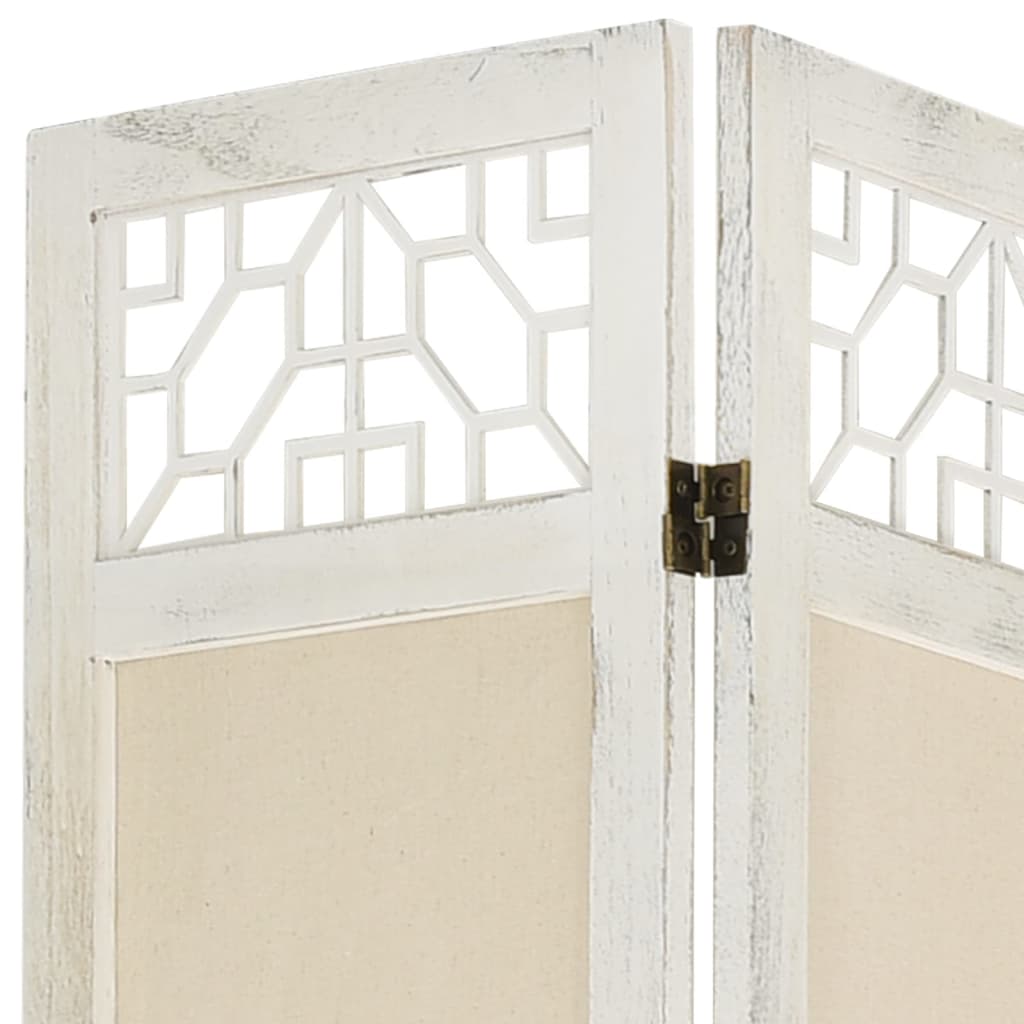 6 pcs. Room divider cream 210x165 cm fabric