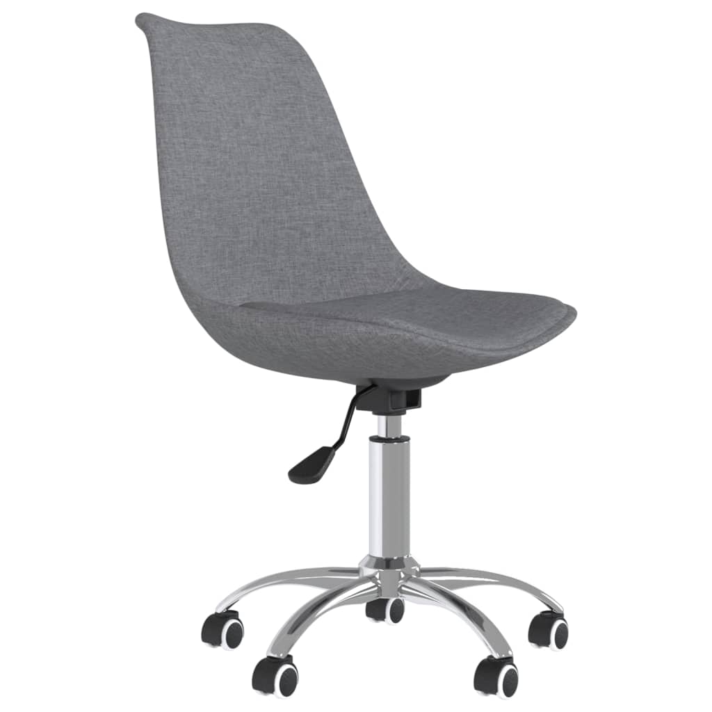Dining room chairs 2 pcs. Swivel light gray fabric