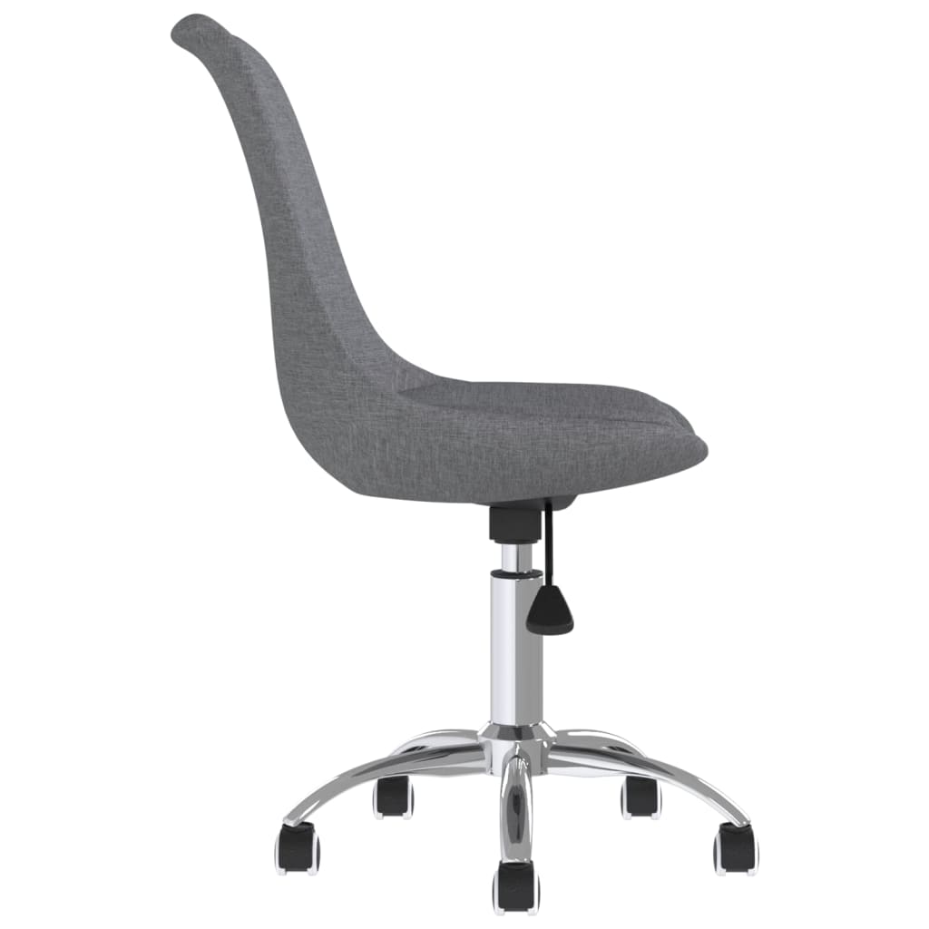 Dining room chairs 2 pcs. Swivel light gray fabric