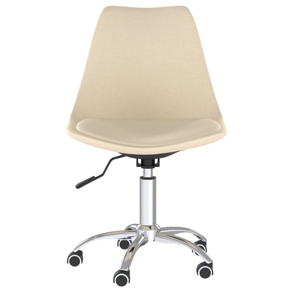 Dining room chairs 2 pcs. Swivel cream fabric