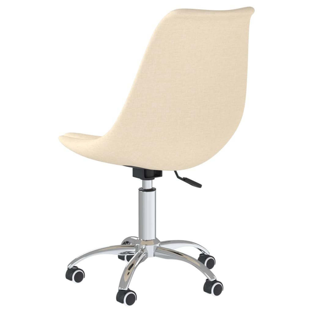 Dining room chairs 2 pcs. Swivel cream fabric