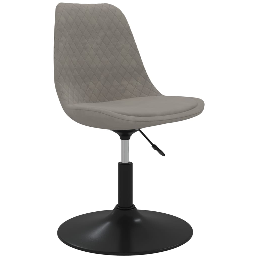 Dining room chairs 4 pcs. Swivel light gray velvet
