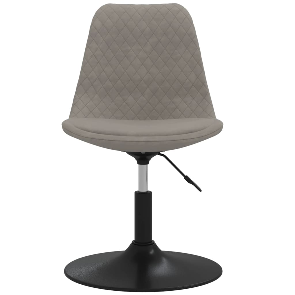 Dining room chairs 4 pcs. Swivel light gray velvet