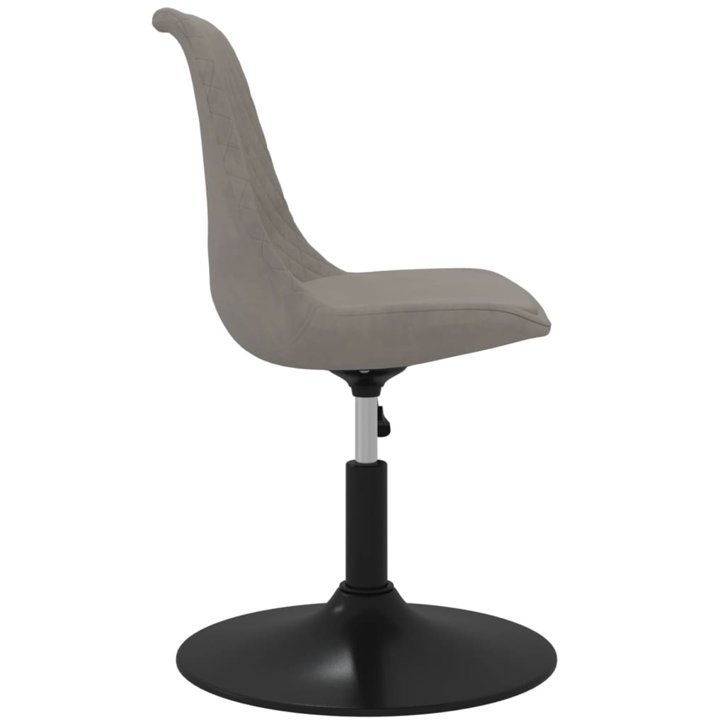 Dining room chairs 4 pcs. Swivel light gray velvet