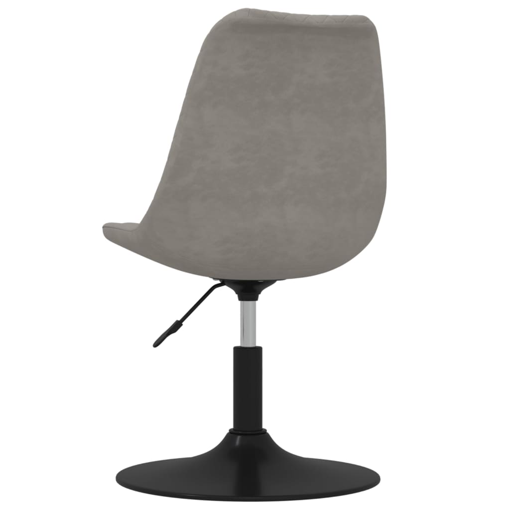 Dining room chairs 4 pcs. Swivel light gray velvet