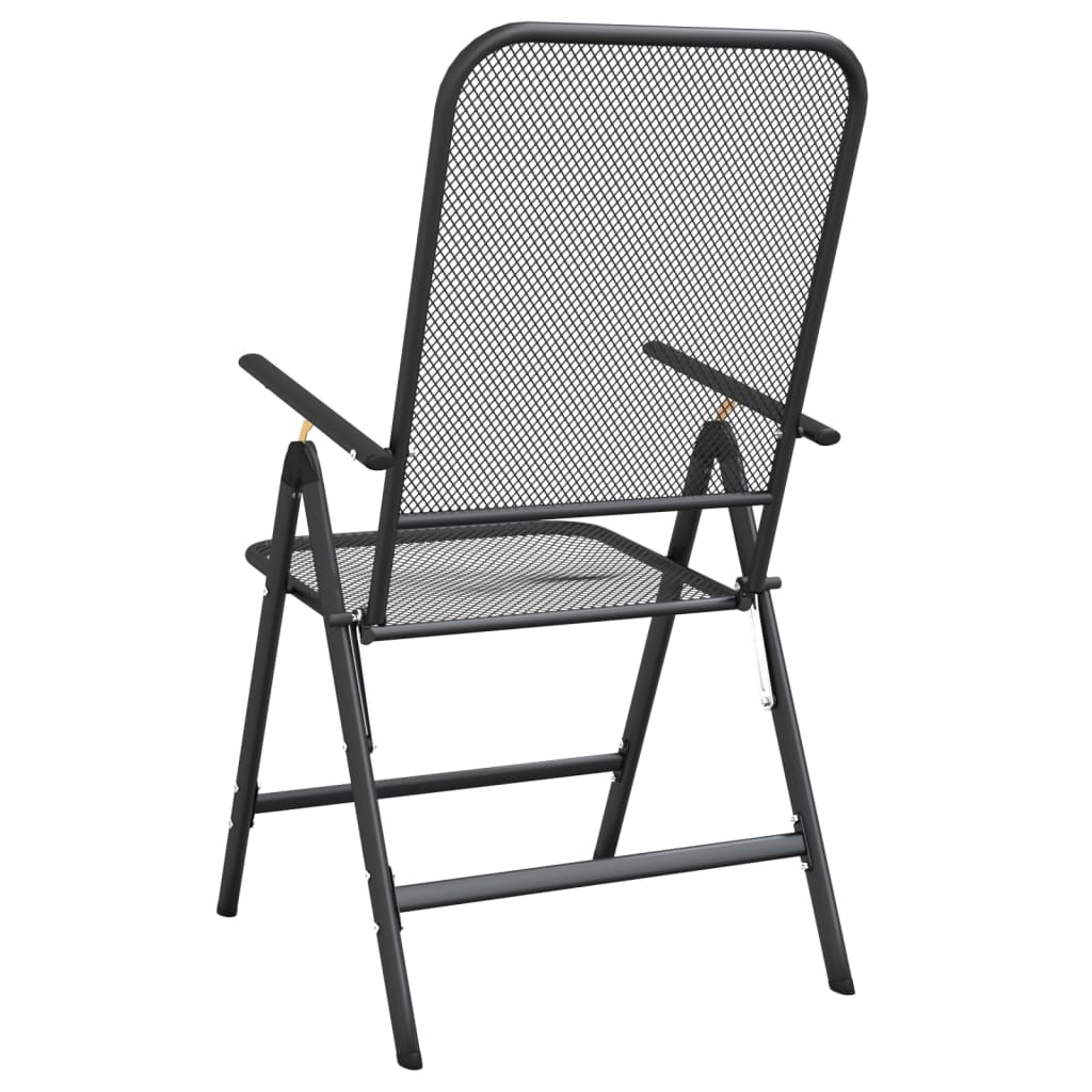 Klappbare Gartenstühle 2 Stk. Streckgitter Anthrazit