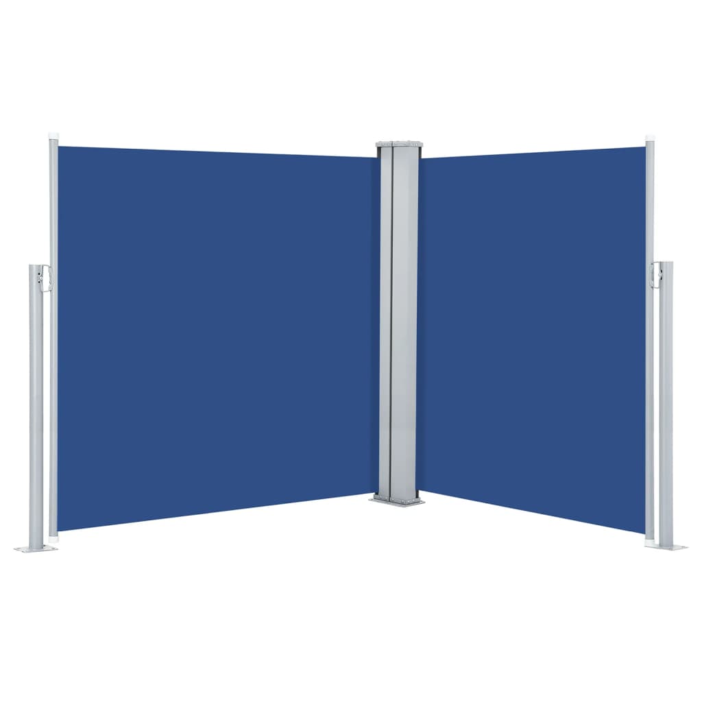 Seitenmarkise Ausziehbar Blau 140x600 cm