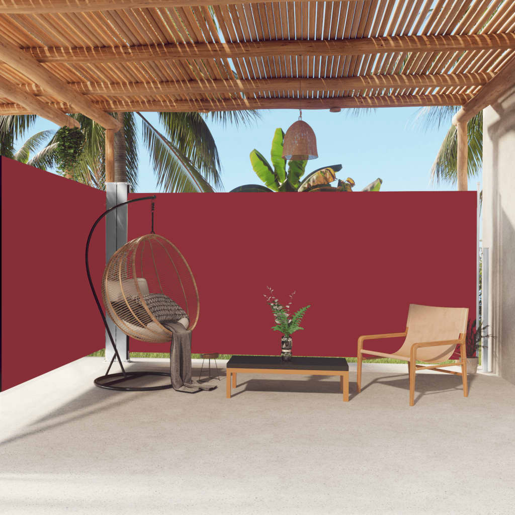 Seitenmarkise Ausziehbar Rot 180x600 cm
