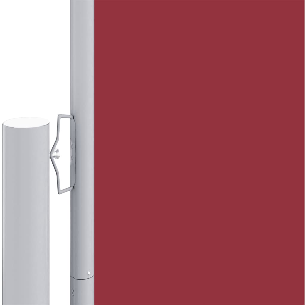 Side awning extendable red 200x1000 cm